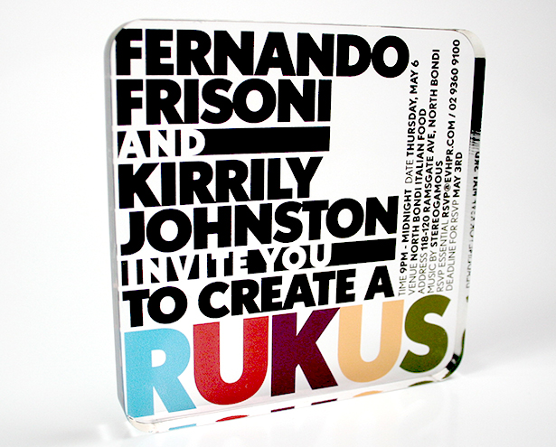 Photography - APF Perspex Invitation 